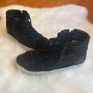 Golden Goose Slide Black Suede High Tops